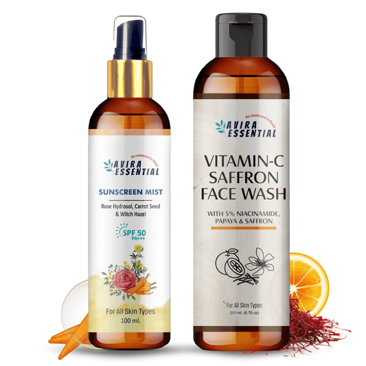 Sunscreen Mist SPF 50 & Vitamin 'C' Saffron Face Wash