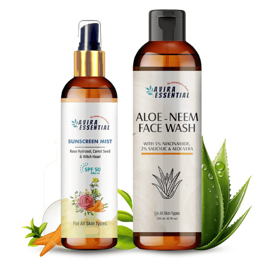 Aloe Neem Face Wash & Sunscreen Mist SPF 50 (60ml)
